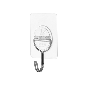 Adesivo trasparente appendiabiti da parete con gancio in metallo di zinco nascosto per la casa asciugamano strumento di fissaggio a muro - Product Image 6