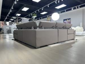 Maßgefertigtes Premium-Leder Elektrisch Verstellbares Modulares Funktionales Komfortables Eck-Schiebe-L-förmiges Relaxsofa-Set - Product Image 3