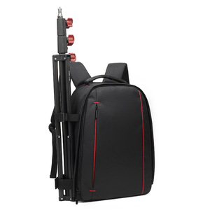 Sac à dos de photographie multifonctionnel pour appareil photo reflex numérique professionnel en plein air, support de trépied en nylon, imperméable, pour ordinateur - Product Image 3