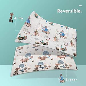 Tapis de jeu pour bébé pliable, réversible, double face, imperméable, en mousse épaisse - Product Image 3