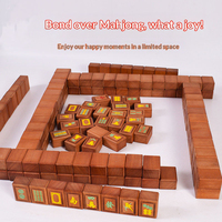 Kit de Mahjong cantonais en bois massif surdimensionné, tuiles polies à la main, pour jeu à domicile sur table, vente directe usine - Meilleures ventes