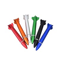 Stylo innovant en forme de fusée avec lumière LED, logo personnalisé imprimé, cadeau promotionnel de marque aéronautique, stylo à bille