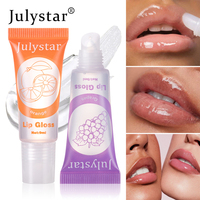 Ensemble de gloss à lèvres Julystarprofessional, maquillage longue tenue, hydratant, transparent, fruité, brillant, enrichi en vitamine E
