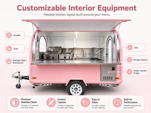 <span class=keywords><strong>Food</strong></span> <span class=keywords><strong>Truck</strong></span> Entièrement Équipé à Vendre Europe Chariot de Vente Personnalisé Bubble Tea Café - Product Image 4