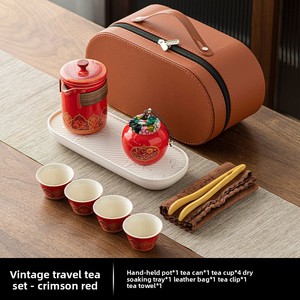 Ensemble de thé Kung Fu portable de voyage, vente en gros, tasse rapide pour l'extérieur, cadeau d'affaires chinois pour les vacances avec logo OEM - Product Image 6