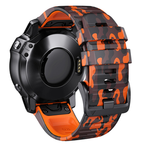 22mm 26mm Bande de silicone en caoutchouc souple imprimé Camouflage à dégagement rapide pour Garmin <span class=keywords><strong>Fenix</strong></span> 8 <span class=keywords><strong>7</strong></span> 6 5 6x7x8 <span class=keywords><strong>Tactix</strong></span> 8 Descent G2 - Product Image 4