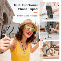 Support de téléphone magnétique extensible en alliage de zinc, trépied pliable, support de présentation de bureau télescopique et pivotant réglable