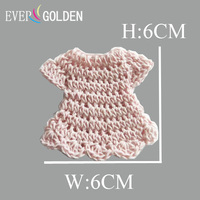 Mini-robe tricotée au crochet pour poupée, style moderne, simple et élégant, 100 % coton, faite à la main, pour cadeau de baby shower ou décorations de fête pour fille
