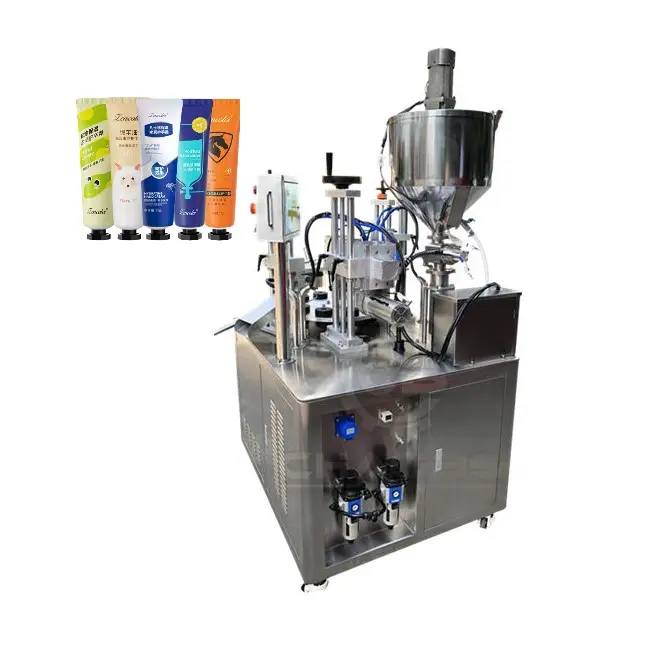 Machine de remplissage et de scellage de tube de crème pour les mains en composite souple de pommade cosmétique ultrasonique crème automatique