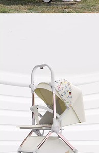 Poussette légère à 4 roues rotatives avec tube plaqué or landau pour bébé de la classe supérieure <span class=keywords><strong>du</strong></span> fabricant chinois - Product Image 6