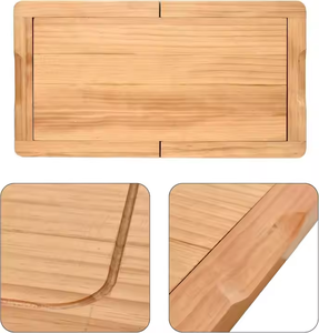 Tabla de cortar sobre el fregadero de bambú de madera desechable nueva hecha a mano con jugo Greeve para cortar de cocina con mango - Product Image 4