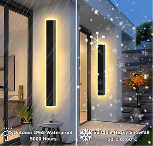 Lampada da parete esterna impermeabile IP65 AC85-265V moderna lampada da parete a <span class=keywords><strong>LED</strong></span> lunga lampada da parete per il portico anteriore illuminazione da giardino - Product Image 5