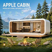 Maisons préfabriquées pour hôtels, Cabine Apple, Maison spatiale, Pod, Petite capsule spatiale, Structure de construction
