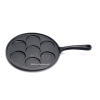 7 gâteaux antiadhésif assaisonné émaillé en fonte poêle à crêpes Silver Dollar crêpe plaque chauffante en fonte Mini crêpière crêpière