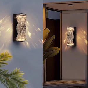 Açık su geçirmez duvar ışıkları, peyzaj avlu duvar ışıkları, duvar lambası açık su geçirmez Ip65 koridor kristal lamba - Product Image 3