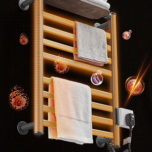 Gran oferta, tecnología de calefacción, desinfección, pantalla táctil, funciona con secador sin perforaciones, calentador de toallas montado en la pared, <span class=keywords><strong>toallero</strong></span> eléctrico - Product Image 5