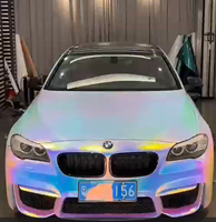 Films de protection pour voiture de 1,35 x 18 mètres, films de protection pour voiture de qualité supérieure, holographique arc-en-ciel, chrome brillant, vinyle pour voiture, usine