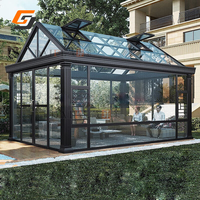 Serre de véranda sur pied de conception moderne de haute qualité cadre en aluminium maison en verre extérieure pour les quatre saisons pour les villas