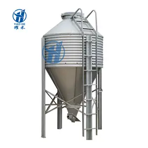 Soybean Meal Storage Silo For Feed Processing Factory / Corn Grain Storage For Grain Depot / Pig House Feed Silo Tank