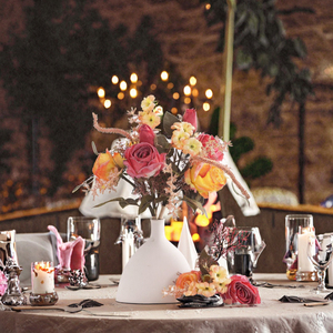 Ramo de Rosas de Seda de Doble Color Recién Asadas al por Mayor, Decoración para Sala de Estar, Mesa de Comedor, Bodas y Hoteles - Product Image 2