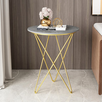 Mesa auxiliar de piedra sinterizada, mesa de centro, sala de estar, mesa redonda pequeña, apartamento, balcón, mesa de esquina, mesita de noche