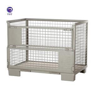 Plataforma de malla de alambre de acero, apilamiento plegable, caja de almacenamiento de alta resistencia, nueva - Product Image 1