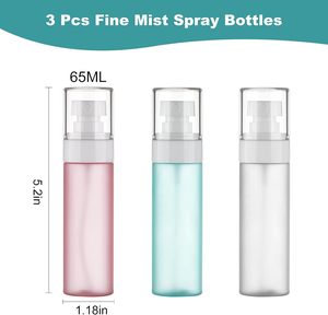 ขวดสเปรย์ละอองฝ้าขนาด60มล. 80มล. 100มล. ขวดพลาสติกทรงแบนสำหรับสัตว์เลี้ยงขวดพลาสติกสีชมพูคุณภาพสูง - Product Image 2