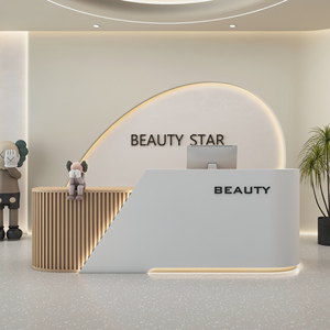 Hiện Đại MDF Bàn Tiếp Tân Cho Vẻ Đẹp Salon Thủ Quỹ Truy Cập Quần Áo Cửa Hàng Đào Tạo Tổ chức LED Ánh Sáng Khách Sạn Tòa Nhà Văn Phòng - Product Image 2