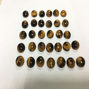 Tự Nhiên Phẳng Trở Lại Vòng 10 Mm Màu Vàng Hổ Mắt Cabochon - Product Image 2