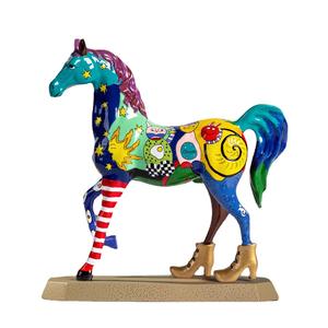 Groothandel handgeschilderde hars ossen- en paardenbeeldjes, landelijke folk art decoratie, op maat gemaakte OEM sculptuur voor huis, tuin, cadeau - Product Image 1