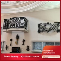 Clôture de balcon en fer forgé de style européen personnalisée en usine avec garde-corps de fenêtre et main courante d'escalier, balustrade extérieure en provenance de Chine