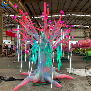 CCfl145 Ngoài Trời Giáng Sinh Trang Trí Thắp Sáng Cây Cây Ma Thuật Lụa Lễ Hội Đèn Lồng Cho Công Viên - Product Image 5