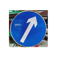Indication de direction matérielle en aluminium de panneau de signalisation de sécurité routière rond réfléchissant bleu de 800mm