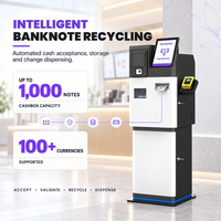 Kiosque de commande en libre-service à écran tactile de 15,6 pouces pour restaurant, commerce de détail, supermarché avec accepteur de billets et de pièces, paiement par carte SDK