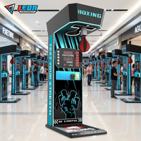 Machine de jeu d'arcade de boxe à monnayeur avec garantie d'un an, test de force de frappe en anglais pour centres de jeux