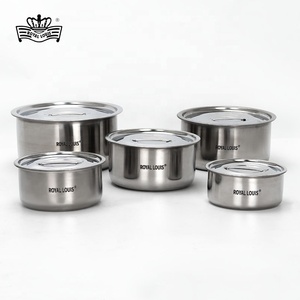 Juego de 3/5 Piezas de Utensilios de Cocina de Acero Inoxidable, Olla para Cocinar, Olla Tailandesa con Tapa, Olla India, Utensilios de Cocina Comerciales Españoles para Regalo - Product Image 2