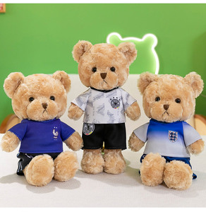 2025 Copa Europea Oso de fútbol Muñeco de peluche Mascota Decoraciones para fiestas infantiles Venta al por mayor Muñecas de trapo - Product Image 4