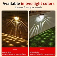 Lampe murale solaire LED demi-cercle à commande manuelle, étanche IP, pour extérieur, cour, clôture, escalier, jardin, balcon, intensité variable, sur batterie