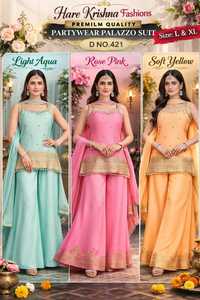 Ensemble Kurti et Palazzo Vert Menthe de Créateur avec Dupatta pour Femme – Tenue Ethnique Traditionnelle Élégante pour Fêtes et Mariages - Product Image 3