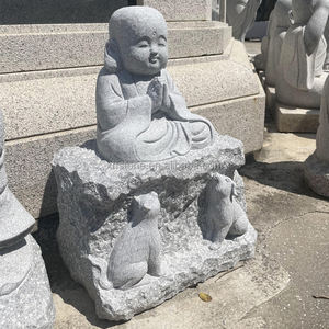 Estatuas de Buda Bebé Meditando, Estilo <span class=keywords><strong>Japon</strong></span>és, Personalizadas, de Piedra Natural para Jardín <span class=keywords><strong>Zen</strong></span> Exterior, en Venta - Product Image 6