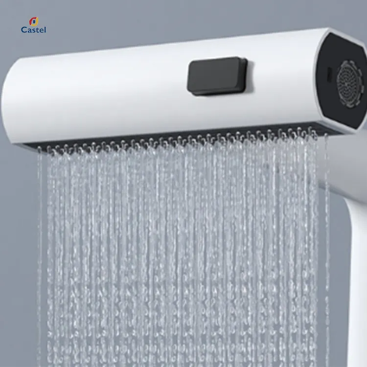 Thác phòng tắm vòi nước với kéo xuống phun chìm vòi nước với kỹ thuật số hiển thị nhiệt độ chiều cao có thể điều chỉnh lưu vực tap