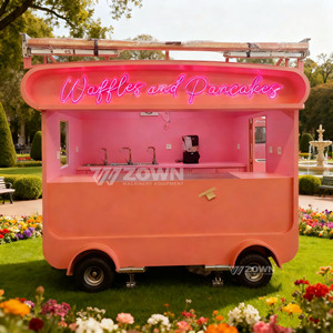 Kiosque de restauration mobile rose tendance avec fenêtre de service pour les entreprises commerciales de rue - Product Image 5