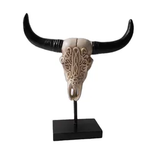 Blanco cabeza de cabra/popular de 2018 mejor venta resina cuerno negro blanco cabeza de cabra animal cabeza decoración de la pared