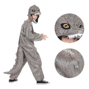 Hooded <strong>Onesie</strong> Custom Sequin Detail Dinosaur Costume for Dress-Up &amp; Cosplay Events ASTM Certified - Product Image 3