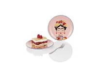 Service de table en porcelaine 2 pièces : 2 grandes assiettes, 2 bols, 2 tasses