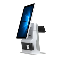Terminal POS Layar Ganda 15,6 Inci, Layar Putar yang Dapat Disesuaikan, Sistem Kasir Android Windows, Sistem POS Retail