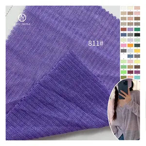 70g Ribbed Knitted Fabric Stock For Women's Children's Clothing Arabic Shawl Scarf Headscarf 50 Polyester 50 Viscose Fabric