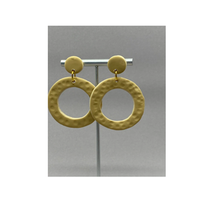 Pendientes únicos de latón al por mayor, joyería de moda, pendientes de fiesta, pendientes de calidad para pieza de diseño tallada redonda - Product Image 3