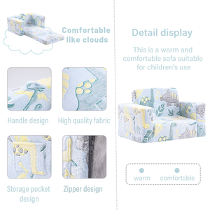 Housse de siège amovible 2 en 1 moderne Canapé-lit pour enfants Usine directe <span class=keywords><strong>Nourrisson</strong></span> Toddler Doux <span class=keywords><strong>Fauteuil</strong></span> pliant Chambre Salon - Product Image 5