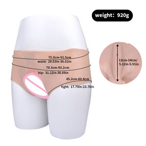 Herren-Unterwäsche <span class=keywords><strong>Penis</strong></span>-Hose Hautähnliches Gefühl Hohl Silikon Lesbian Strap-on Dildo Höschen Männlicher <span class=keywords><strong>Penis</strong></span> Sexspielzeug für Frauen - Product Image 2